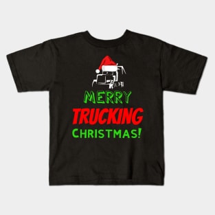 Merry Trucking Christmas Kids T-Shirt